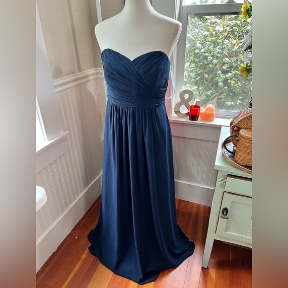 Jasmine‎ B2 B2078 Long Sweetheart Neckline Poly Chiffon Bridesmaid Dress - Picture 1 of 14